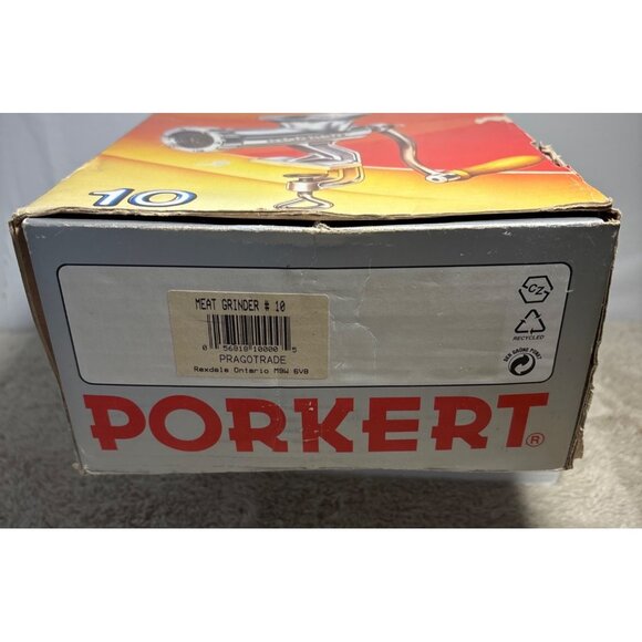 Porkert Meat Grinder #10 Manual Heavy Duty Steel Complete Czech Republic Like Ne - Picture 3 of 16